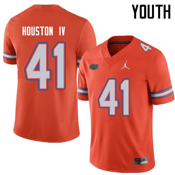 Youth NCAA Florida Gators James Houston IV #41 Stitched Authentic Jordan Brand Orange College Football Jersey FJN0265GB